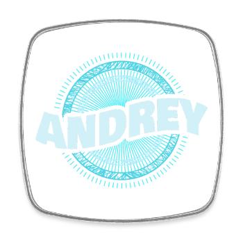 Andrey - Square fridge magnet - white - Front