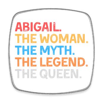 Abigail, die Frau, der Mythos, die Legende, die Königin, - Viereckiger Kühlschrankmagnet - Weiß - Vorne