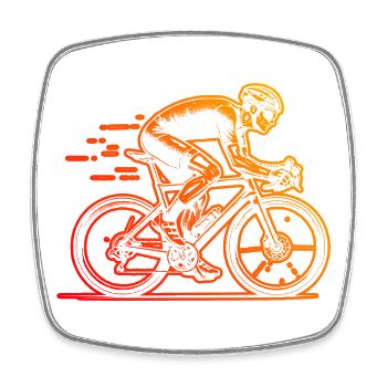 Roadbike perfekt für jeden Rennrad - Viereckiger Kühlschrankmagnet - Weiß - Vorne