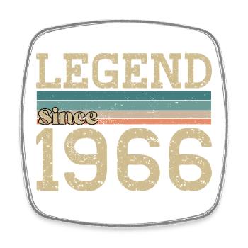 Legende seit 1966 Jubiläum 1966 - Viereckiger Kühlschrankmagnet - Weiß - Vorne