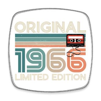 60 Years 60th Anniversary 1966 Original Vintage - Square fridge magnet - white - Front