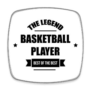 The Legend Basketball Player - Square fridge magnet - white - Front