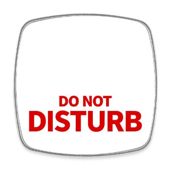 Do Not Disturb Kleiderbügel Spruch Humor - Viereckiger Kühlschrankmagnet - Weiß - Vorne