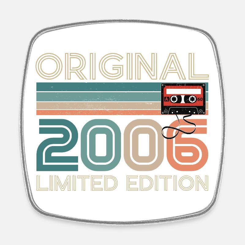 20 ans 20e Anniversaire 2006 Original Vintage - Magnet carré - blanc