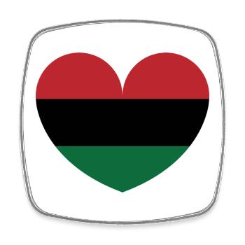 Afrikanisches Herz - Viereckiger Kühlschrankmagnet - Weiß - Vorne