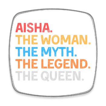 Aisha la Femme Le Mythe La Légende La Reine - Magnet carré - blanc - Devant