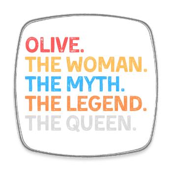 Olive la Femme Le Mythe La Légende La Reine - Magnet carré - blanc - Devant