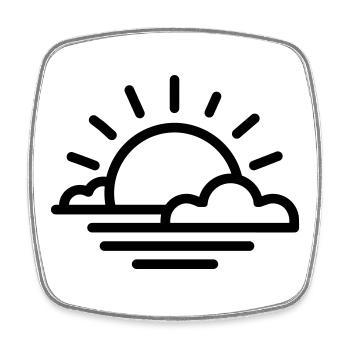 sunset - Square fridge magnet - white - Front