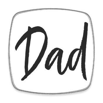 Dad  - Viereckiger Kühlschrankmagnet - Weiß - Vorne