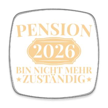 Adieu de pension 2026 Don de collègue retraité - Magnet carré - blanc - Devant