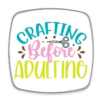 Artisanat avant l’adulte - Magnet carré - blanc - Devant