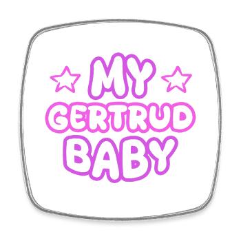 First name Gertrud - Square fridge magnet - white - Front