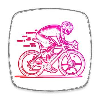 Inspiration pour les vélos de route cool - Magnet carré - blanc - Devant