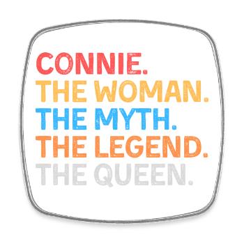 Connie La Femme Le Mythe La Légende La Reine - Magnet carré - blanc - Devant