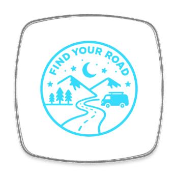 Trouvez votre vie de camping d’aventure sur route - Magnet carré - blanc - Devant