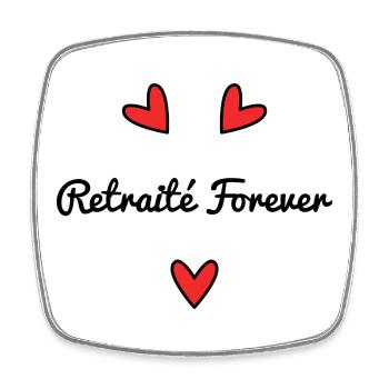 RETIREMENT. RETIRED. HAPPY RETIREMENT. ANNIVERSARY. - Square fridge magnet - white - Front