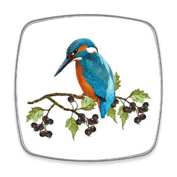 Colorful bird - Square fridge magnet - white - Front