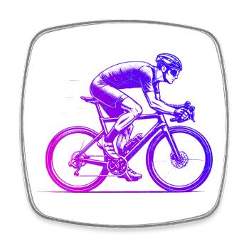 Road Bike Graphic for Road Bike - Square fridge magnet - white - Front