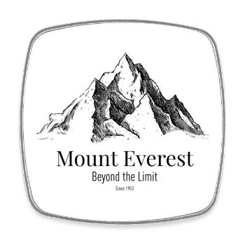 Mont Everest au-delà des limites - Magnet carré - blanc - Devant