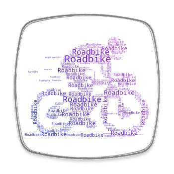 Tolles Rennrad Geschenk für Rennrad - Viereckiger Kühlschrankmagnet - Weiß - Vorne