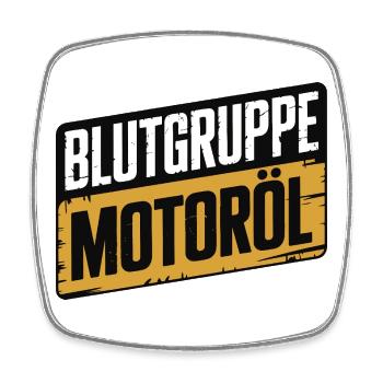 Blutgruppe Motoröl Schrauber Design - Viereckiger Kühlschrankmagnet - Weiß - Vorne