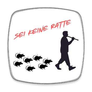Ne soyez pas un rat – courage d’être honnête - Magnet carré - blanc - Devant