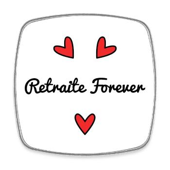 RETIREMENT. LONG LIVE RETIREMENT. HAPPY RETIREMENT - Square fridge magnet - white - Front