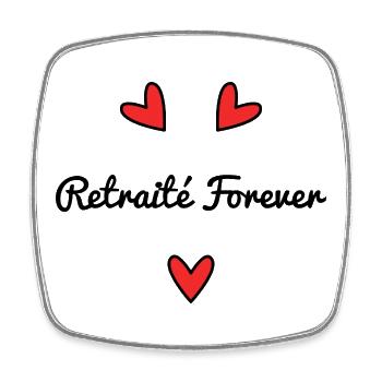 RETIREMENT. LONG LIVE RETIREMENT. HAPPY RETIREMENT - Square fridge magnet - white - Front