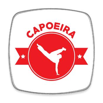 Capoeira - Combat - Danse - Magnet carré - blanc - Devant
