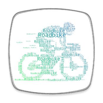 In a nutshell, Roadbike - Square fridge magnet - white - Front