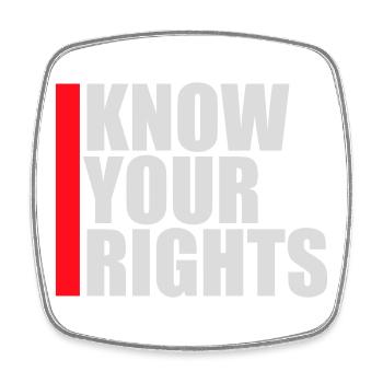 Know Your Rights Aktivismus Gerechtigkeit Freiheit - Viereckiger Kühlschrankmagnet - Weiß - Vorne
