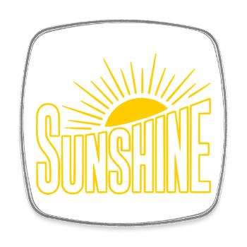 Sonnenstrahl Sunshine Logo - Viereckiger Kühlschrankmagnet - Weiß - Vorne
