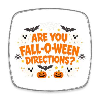 Are you an Autumn O-Ween Instruction Teacher? Hallow - Square fridge magnet - white - Front