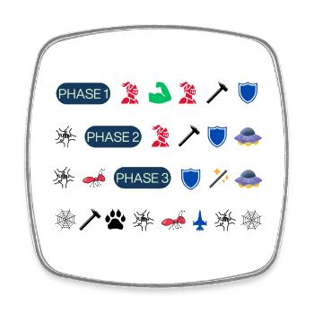 Superhero Order - Square fridge magnet - white - Front