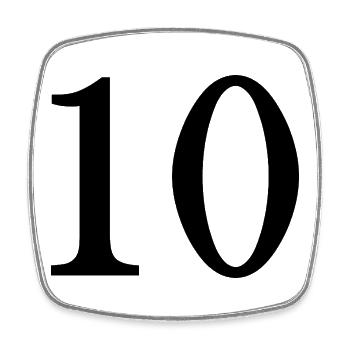10. 10 YEARS. 10th ANNIVERSARY. 10 YEAR ANNIVERSARY. - Square fridge magnet - white - Front