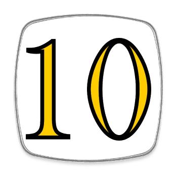 10. 10 JAHRE. 10-JÄHRIGES JUBILÄUM. 10-JÄHRIGES JUBILÄUM. - Viereckiger Kühlschrankmagnet - Weiß - Vorne