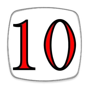 10. 10 ANS. 10e ANNIVERSAIRE. ANNIVERSAIRE 10 ANS. - Magnet carré - blanc - Devant