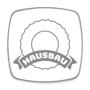 Team Hausbau Abzeichen Logo - Viereckiger Kühlschrankmagnet - Weiß - Vorne