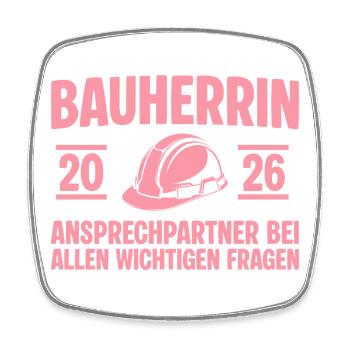 House Construction Contact Person Builder 2026 - Square fridge magnet - white - Front