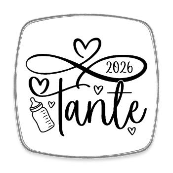 Tante 2026 - Viereckiger Kühlschrankmagnet - Weiß - Vorne