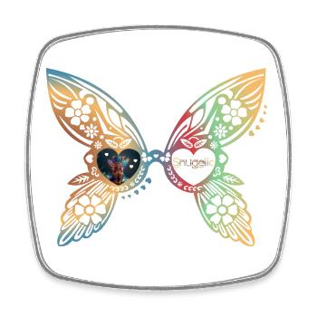 Fairy Glasses with Naughty Fairy - Square fridge magnet - white - Front