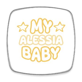 Geschenk für Alessia - Viereckiger Kühlschrankmagnet - Weiß - Vorne