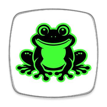 Kröte Comic Frosch - Viereckiger Kühlschrankmagnet - Weiß - Vorne