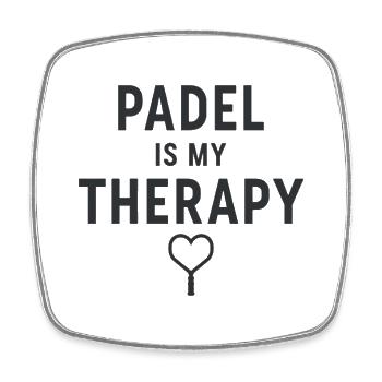 Padel is my Therapy Athlete Passion Style - Square fridge magnet - white - Front