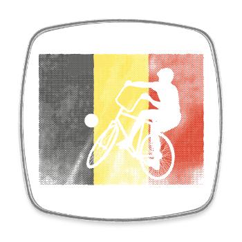 Cycling, Cycling, Indoor Cycling, Belgium - Square fridge magnet - white - Front