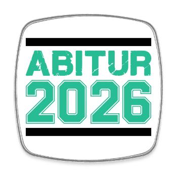 Abitur 2026 Graduation – Rough Finish - Square fridge magnet - white - Front