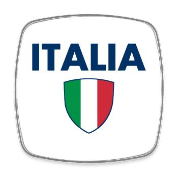 Armoiries de l’Italie - Italie - Italie - Italia - Magnet carré - blanc - Devant