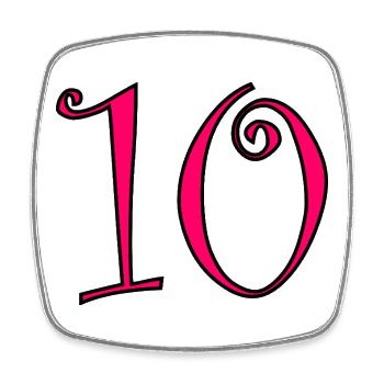 10. 10 YEARS. 10th ANNIVERSARY. 10 YEAR ANNIVERSARY. - Square fridge magnet - white - Front