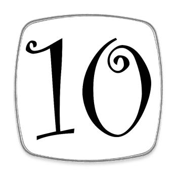 10. 10 YEARS. 10th ANNIVERSARY. 10 YEAR ANNIVERSARY. - Square fridge magnet - white - Front
