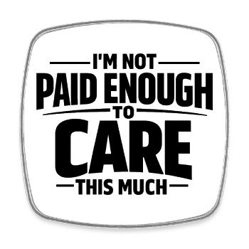 I don't care middle finger statement - Square fridge magnet - white - Front
